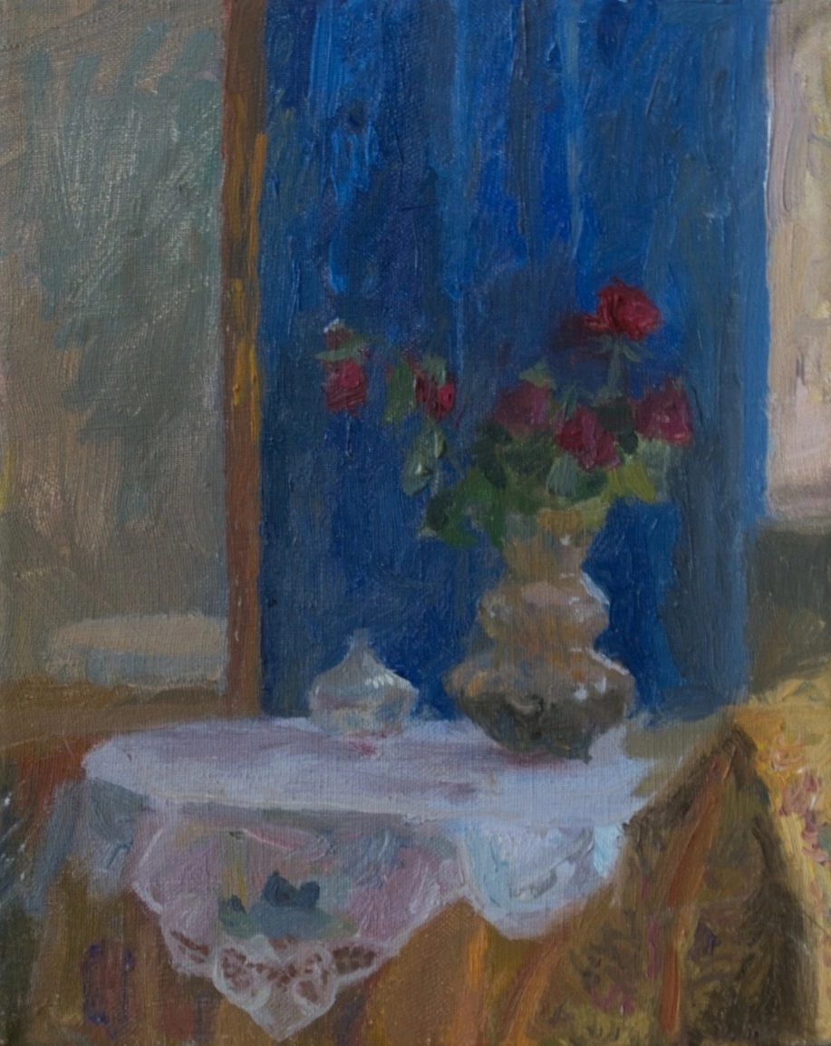 Interior with roses